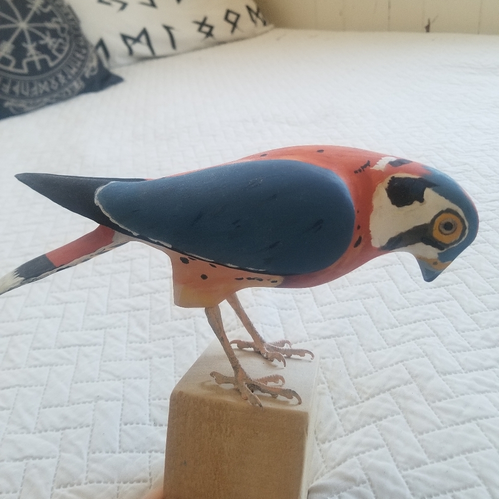Hand painted Merlin bird
